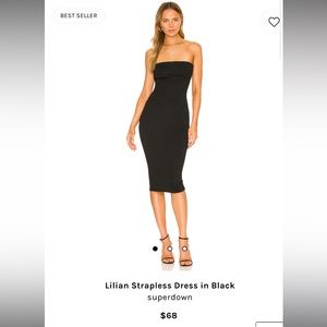 Strapless Superdown Dress in Black from Revolve